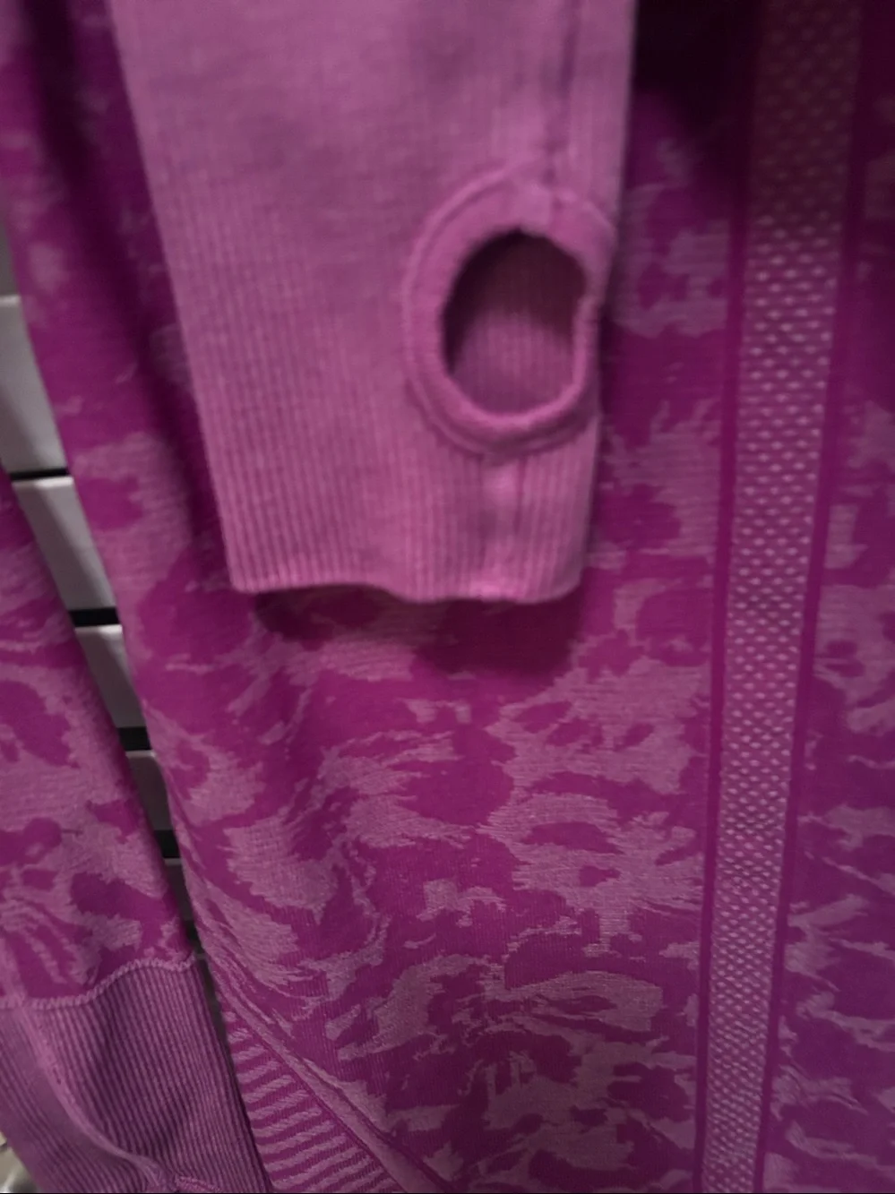 Lululemon Long Sleeve Seamless Knit Top in Magenta